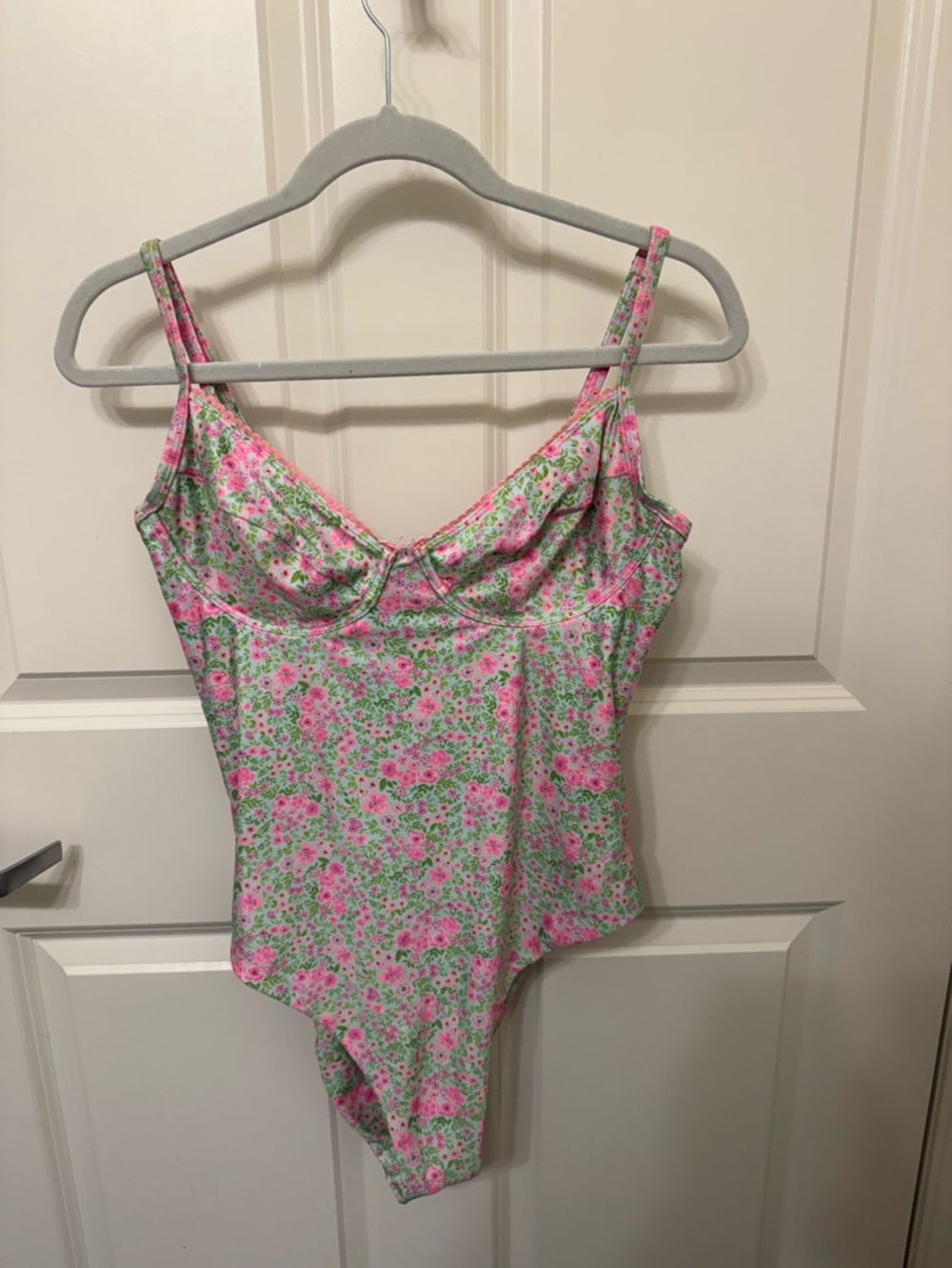 Kulani Kinis Pink & Green Floral One-Piece